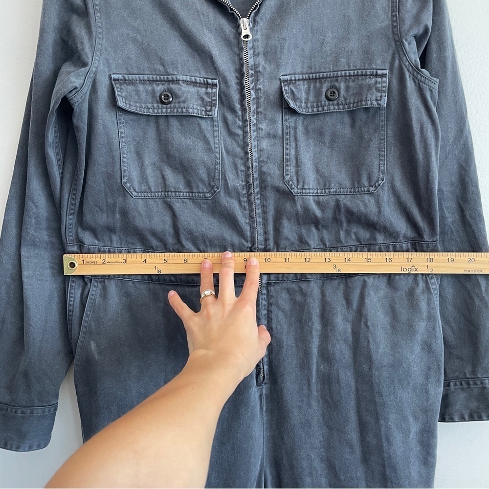 Outerknown Women Station Jumpsuit S Cotton Linen Blend Zip army utility coverall - Picture 14 of 16